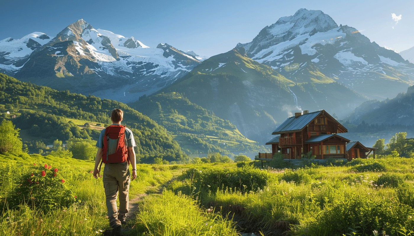 Expérience d'éco-tourisme dans les Alpes alternatives durables aux destinations surpeuplées